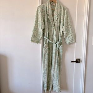Vintage White Green African Pattern Rompers Jumpsuits